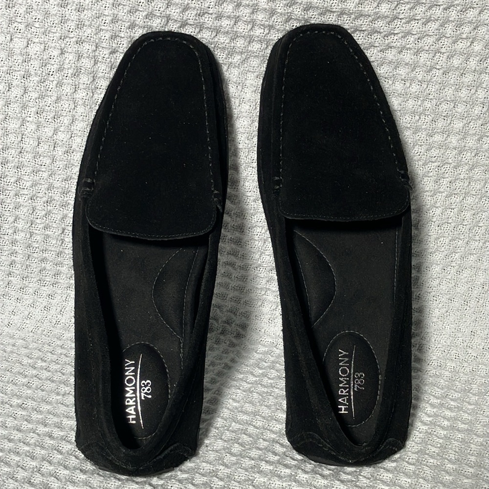 NIB - Harmony 783 - Mens Black Suede Driving Shoes